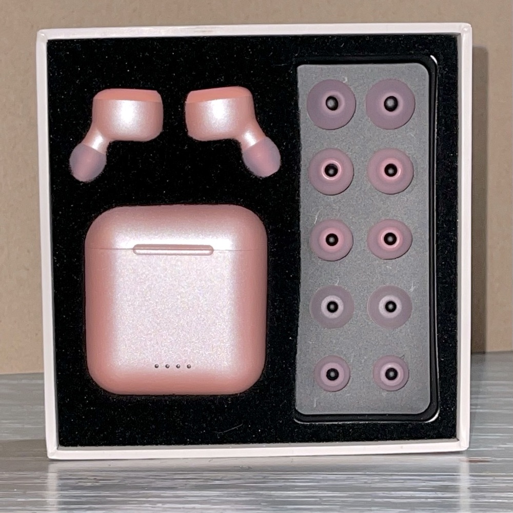 Waterproof Bluetooth earbuds w/ charging case